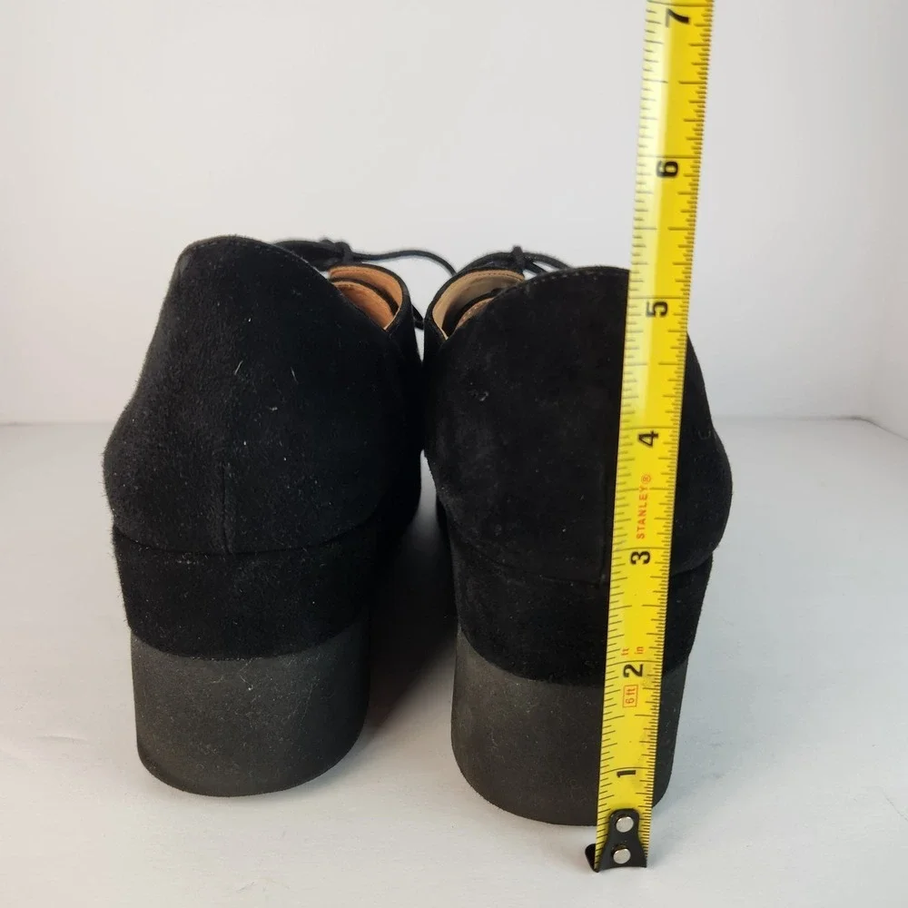 L'AmourDes Pieds Women's Casual Lace-up Black‎ Suede Platform Shoes Size 10M